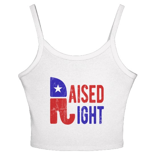 Raised Right Proud Republican Elephant Logo Usa Women's Spaghetti Strap Tank Top