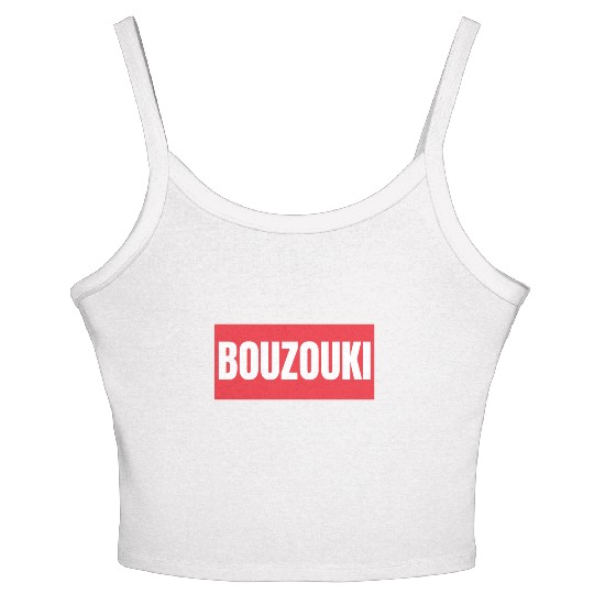 Irish Bouzouki Instrument Greek Women's Spaghetti Strap Tank Top