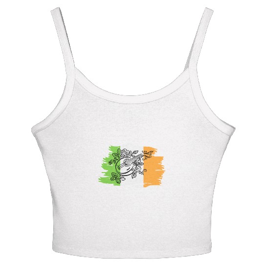 Irish Bouzouki Instrument Greek Women's Spaghetti Strap Tank Top