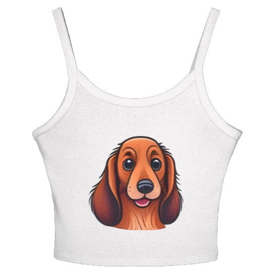 Sweet Dachshund Women's Spaghetti Strap Tank Top