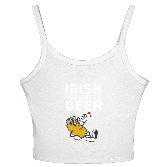 Irish You Were A Beer Women's Spaghetti Strap Tank Top
