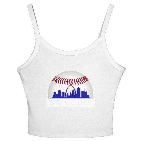 Saint Louis Red Cardinal Dress Hometown Skyline Gi Women's Spaghetti Strap Tank Top