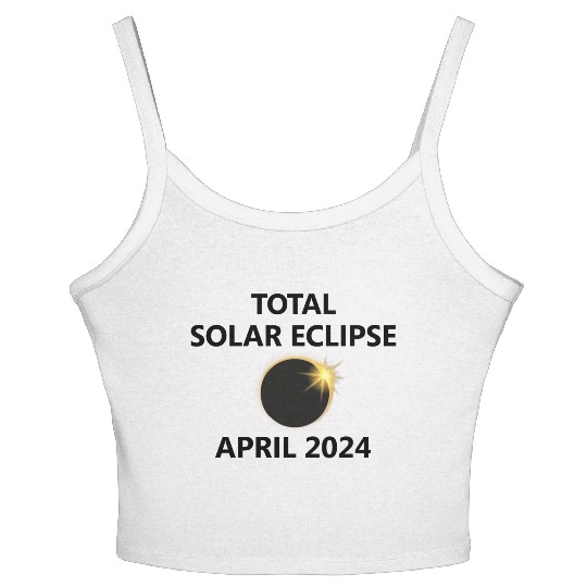 Solar Eclipse 2024 Texas Illinois Ohio Arkansas TX Women's Spaghetti Strap Tank Top