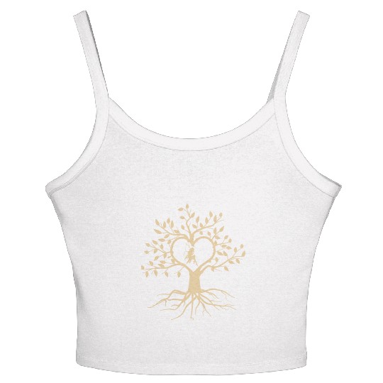 Fairy Women's Spaghetti Strap Tank Top, Fairycore Fairy Sitting In Heart