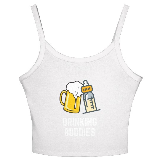 Drinking Buddies Dad Son Desgin Women's Spaghetti Strap Tank Top