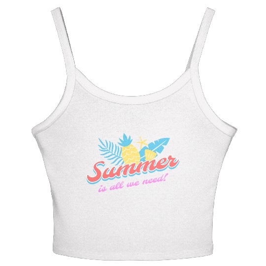 Summer is all we need tumblr Women's Spaghetti Strap Tank Top