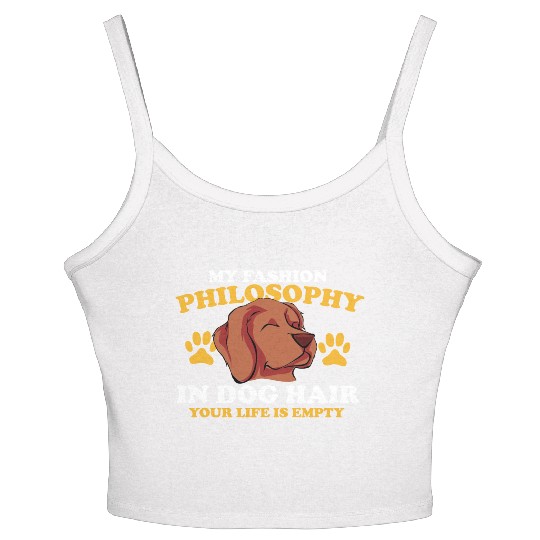 Philosophy Dog Hair Teacher Poetry Science Book Women's Spaghetti Strap Tank Top
