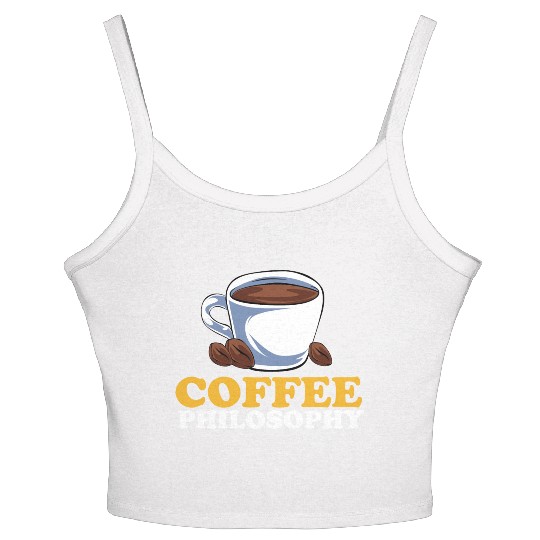 Coffee Philosophy Teacher Poetry Science Coffee Women's Spaghetti Strap Tank Top