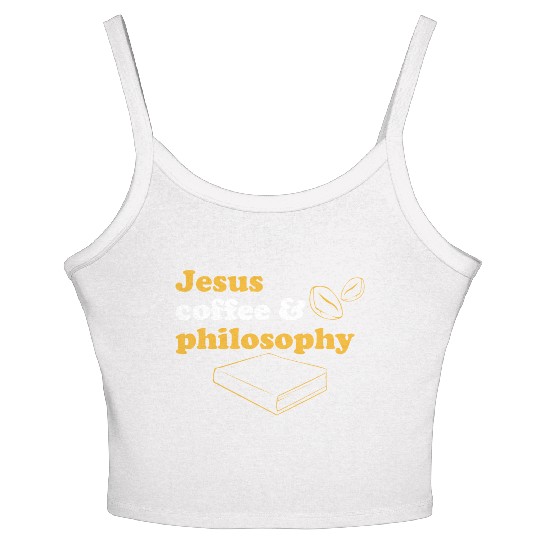 Philosophy Jesus Teacher Science Book Coffee Women's Spaghetti Strap Tank Top