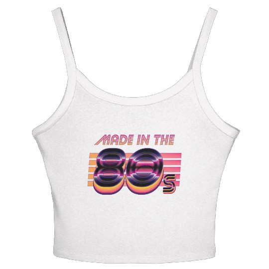 Retrowave Made In The 80s Women's Spaghetti Strap Tank Top