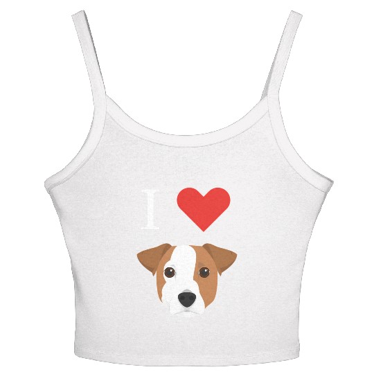 I Love My Jack Russell Dog Women's Spaghetti Strap Tank Top