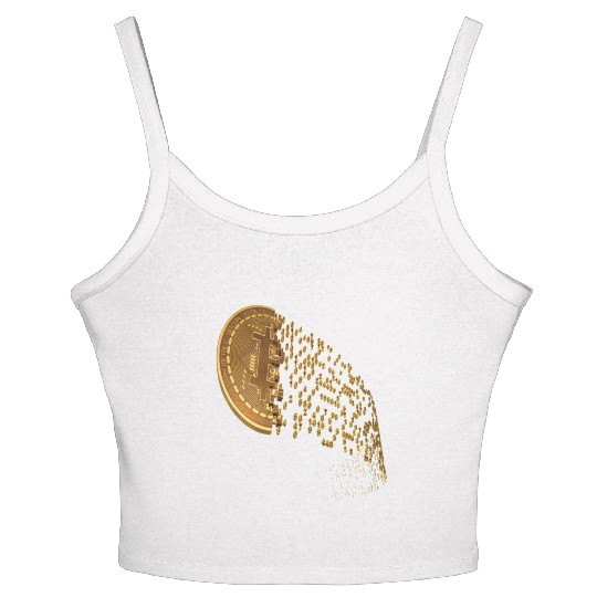 Crypto BITCOIN design 3 Women's Spaghetti Strap Tank Top