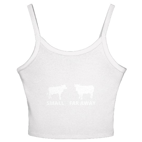 Small Cow Far Away Women's Spaghetti Strap Tank Top Funny Father Ted Dougal