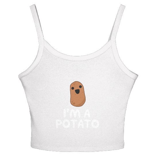I'm A Potato - Funny Potatokawaiikawaii potatofunn Women's Spaghetti Strap Tank Top