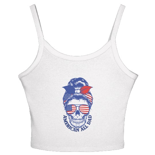 American Dad Women's Spaghetti Strap Tank Top, Retro American Dad Women's Spaghetti Strap Tank Top,