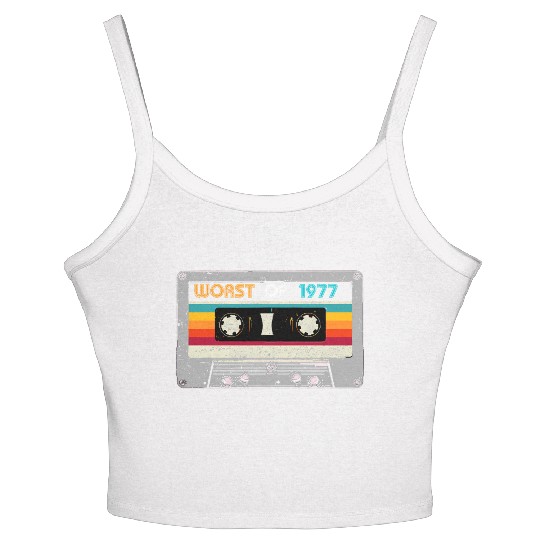Worst Of 1977 43th Cassette Tape Women's Spaghetti Strap Tank Top