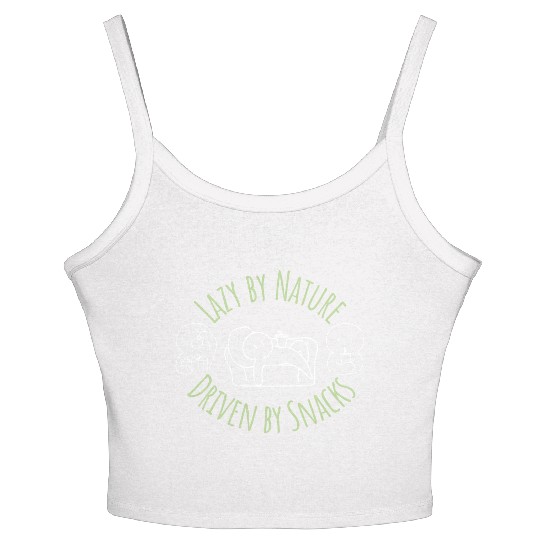 Lazy By Nature Driven By Snacks Women's Spaghetti Strap Tank Top
