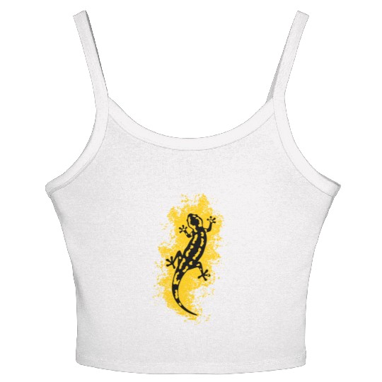 Fire salamander animal. Women's Spaghetti Strap Tank Top