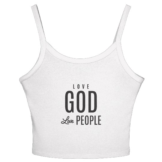 Love God Love People Women's Spaghetti Strap Tank Top