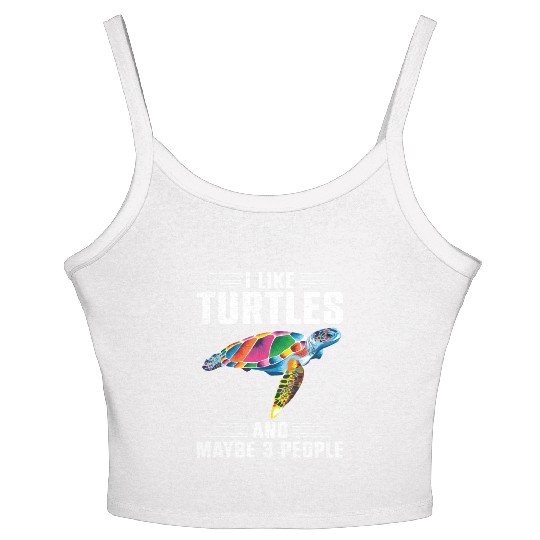 Sea Turtle Tortoise I Like Turtles Women's Spaghetti Strap Tank Top