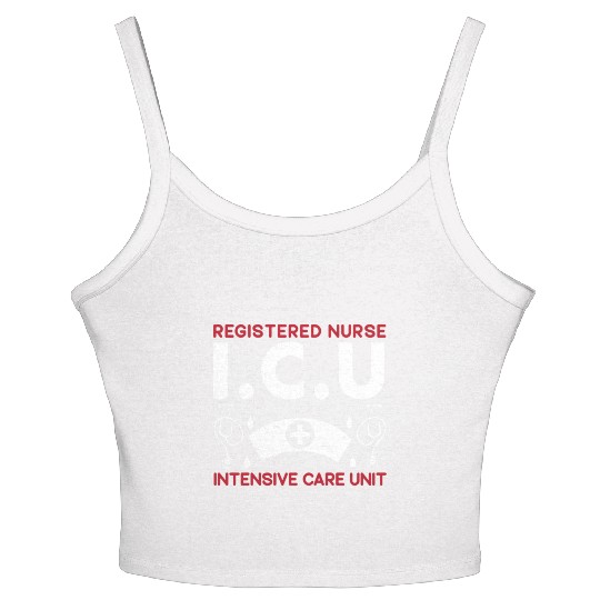 Icu Registered Nurse Hotal Rn Medical Intensive Women's Spaghetti Strap Tank Top
