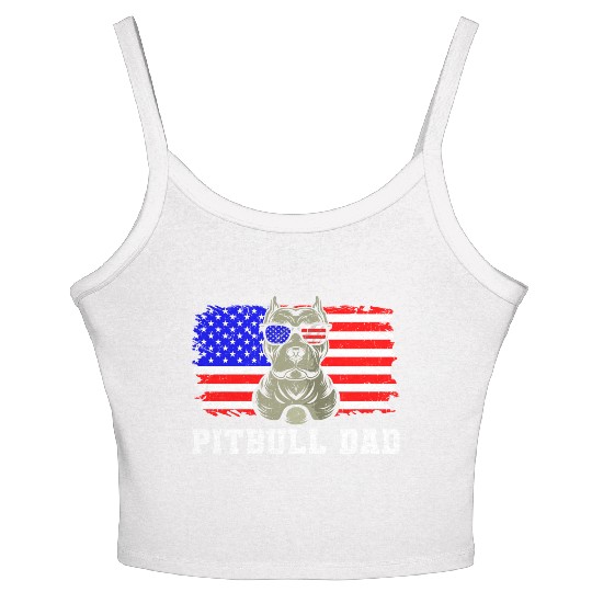 Pitbull Dad Women's Spaghetti Strap Tank Top