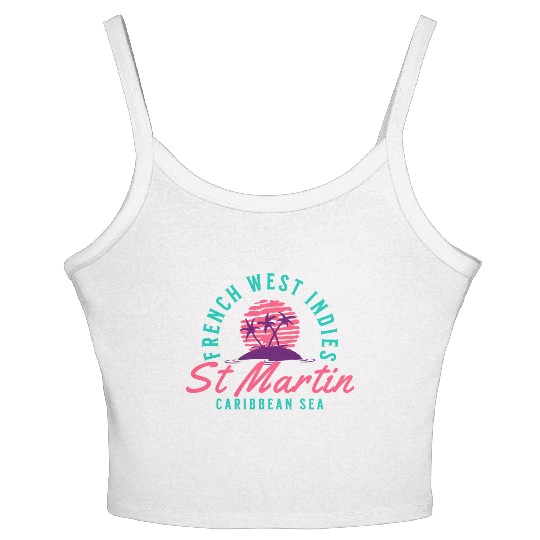 Caribbean St Martin Women's Spaghetti Strap Tank Top