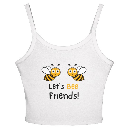 Bee Lovers Honey Bee Women's Spaghetti Strap Tank Top, Let's Bee Friends