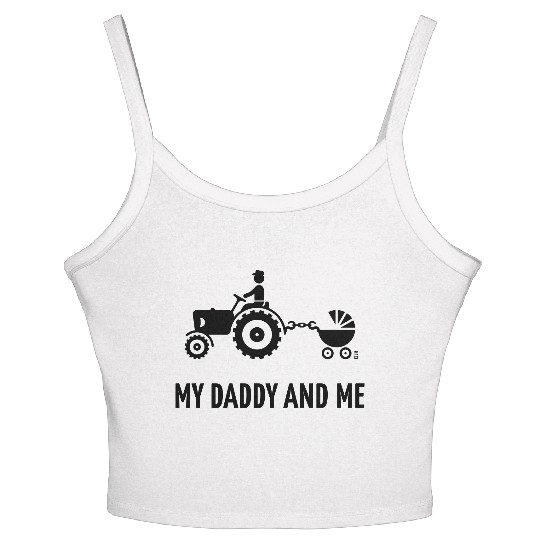 My Daddy And Me (Tractor & Stroller / Buggy / B) Women's Spaghetti Strap Tank Top
