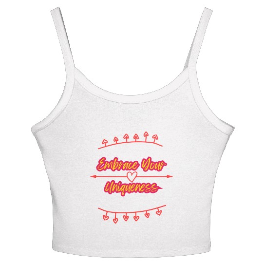 Self love -Embrace yourself Motivational Women's Spaghetti Strap Tank Top Women's Spaghetti Strap Tank Top