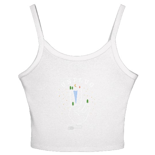 Unplug - nature, forest and mountains Women's Spaghetti Strap Tank Top