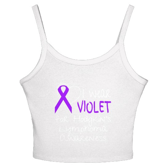 I Wear Violet For Hodgkins Lymphoma Awareness Women's Spaghetti Strap Tank Top