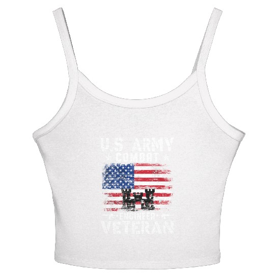 US Army Combat Engineer Veteran Women's Spaghetti Strap Tank Top