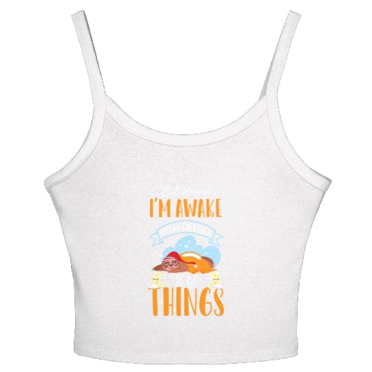 Sleeping Dreaming Sloth Bed Women's Spaghetti Strap Tank Top