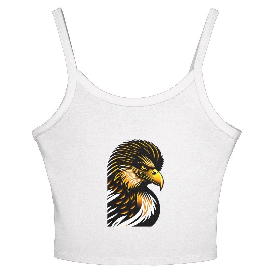 eagle logo"Strength and Freedom: The Eagle's Embra Women's Spaghetti Strap Tank Top