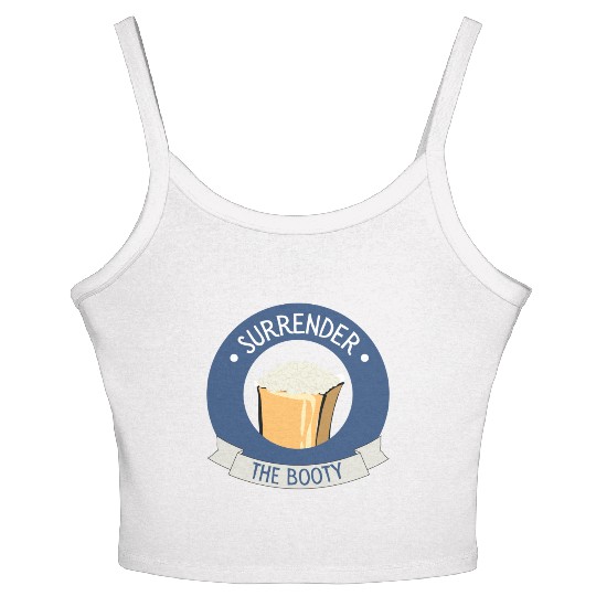 Funny Toddler Women's Spaghetti Strap Tank Top - "Surrender the Booty"