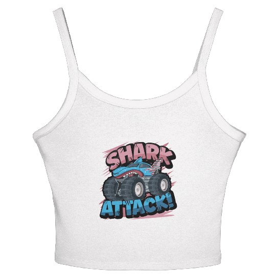 Monster Truck Shark Attack Week 2023 Women's Spaghetti Strap Tank Top