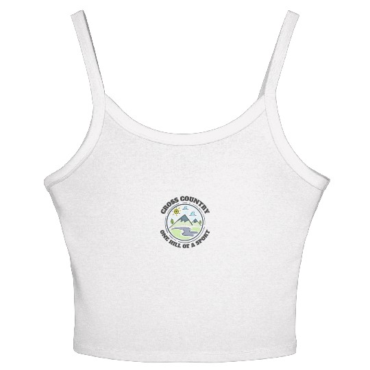 High School Running Women's Spaghetti Strap Tank Top, Cross Country Hills,