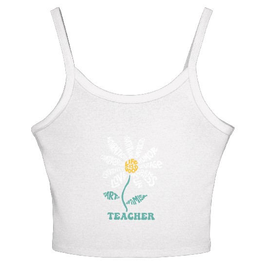 Life-is Good Teacher Humor Courage Openness Women's Spaghetti Strap Tank Top