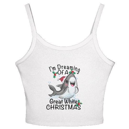 Great White Christmas Women's Spaghetti Strap Tank Top