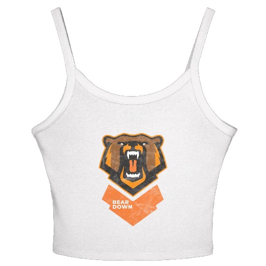 Fierce Modern Bear Down Party Tailgate Sunday Women's Spaghetti Strap Tank Top