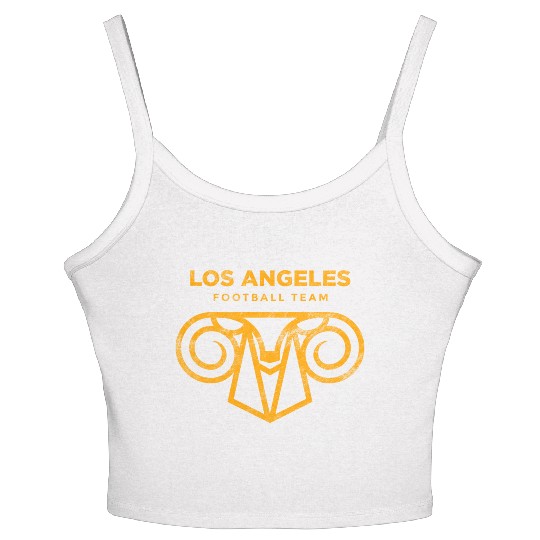 Cool Modern Rams Logo Los Angeles Sunday Football Women's Spaghetti Strap Tank Top