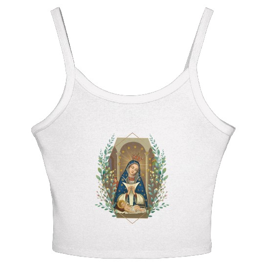 Our Lady Of Altagracia Virgen De Domiana Women's Spaghetti Strap Tank Top