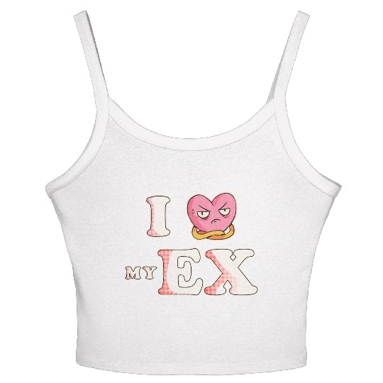 Funny I Heart My Ex GF I Love My Ex Girlfriend Women's Spaghetti Strap Tank Top