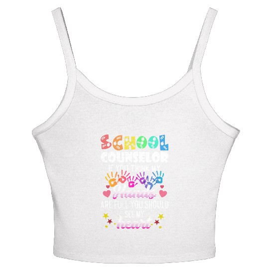 School Counselor Heart Teacher Appreciation Women's Spaghetti Strap Tank Top