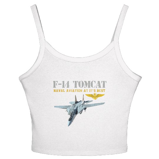 F 14 Tomcat Naval aviation Women's Spaghetti Strap Tank Top