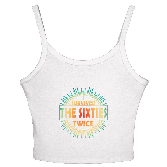 I Survived The Sixties 60S Twice Women's Spaghetti Strap Tank Top