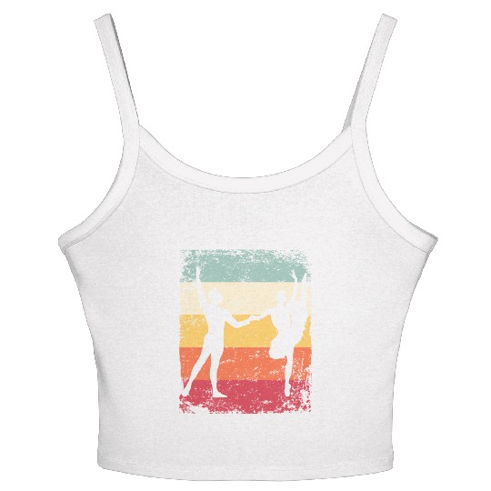 Ballet Dance Couple Vintage Ballerina Women's Spaghetti Strap Tank Top