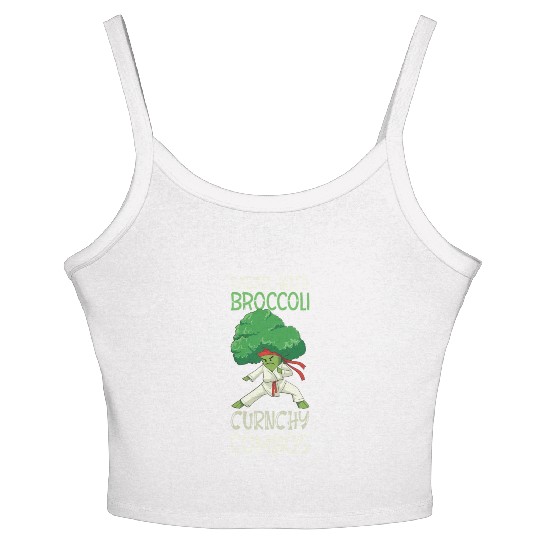 Broccoli Martial Arts Karate MMA Boxing Kicks Women's Spaghetti Strap Tank Top