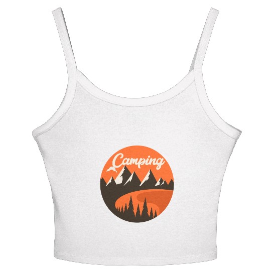 Happy Camper Camping Women's Spaghetti Strap Tank Top